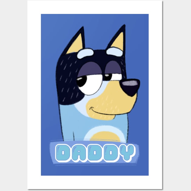 Square Dog Daddy Wall Art by AmyNewBlue